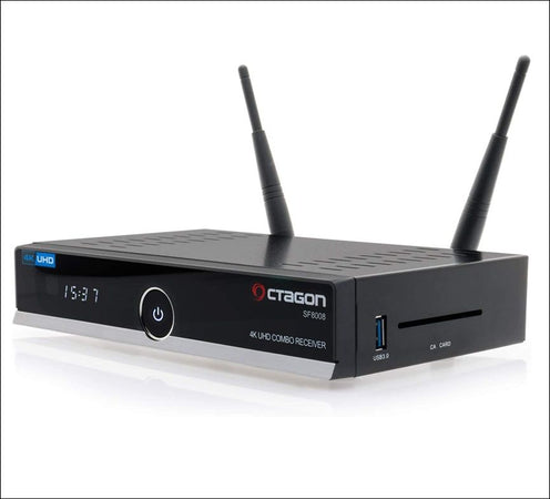 OCTAGON SF8008 4K UHD Combo DVB-S2X+DVB-T2/C Multistream T2MI Wifi Dual Boot Linux Enigma2 e Define OS