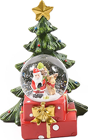 Sfera di cristallo natalizia con luci decorazione in resina da 12 cm Casa e cucina/Decorazioni per interni/Addobbi e decorazioni per ricorrenze/Decorazioni natalizie/Neve artificiale MagiediNatale.it - Altamura, Commerciovirtuoso.it