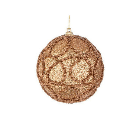 Sfera "Brooklyn" per albero di Natale color oro Ø 8 cm set da 6