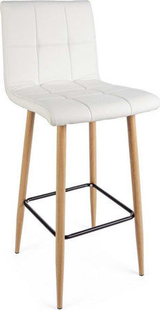 Sgabello da bar Bruce per interno, Gambe In Tubolare Di Acciaio Verniciato Effetto Legno, 46 x 40 x 108 cm Casa e cucina/Arredamento/Studio/Sedie e Sgabelli/Sgabelli Decor Space - Altamura, Commerciovirtuoso.it