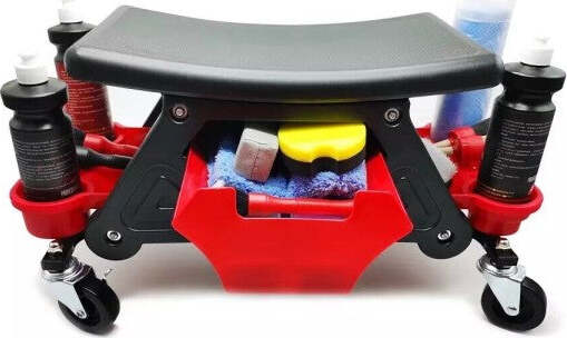 Sgabello-Da-Officina-Meccanico-136kg-Seggiolino-Carrello-Auto-Moto-Con-4-Ruote