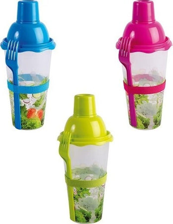 Shaker-0.75ml-Contenitore-Ciotola-Viaggi-Per-Insalata-Frutta-Pasta-Con-Forchetta