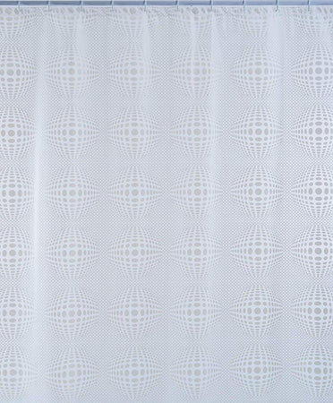 Shark-010/233101-Tenda-Doccia,-Vinile,-180-cm-x-Altezza-200-cm,-Trasparente/Bianco