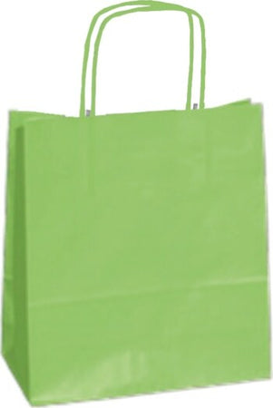 Shopper in carta - maniglie cordino - 22 x 10 x 29cm - verde mela - conf. 25 sacchetti Casa e cucina/Hobby creativi/Articoli per confezioni regalo/Sacchetti da regalo Eurocartuccia - Pavullo, Commerciovirtuoso.it