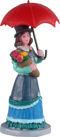 Signorina con ombrello, personaggio per villaggio di Natale in poliresina Casa e cucina/Decorazioni per interni/Addobbi e decorazioni per ricorrenze/Decorazioni natalizie/Oggettistica MagiediNatale.it - Altamura, Commerciovirtuoso.it