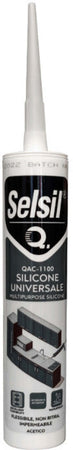 SILICONE UNIVERSALE TRASPARENTE ACETICO QFAST 280 GR SELSIL