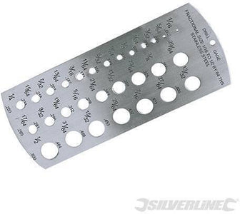 Silverline calibro per la misura delle punte elicoidali in acciaio 1/16 a 1/2 Prezzo