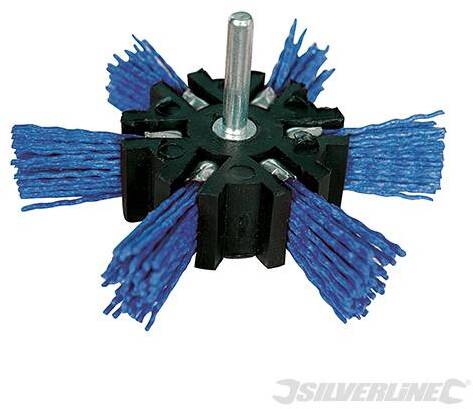 Silverline Spazzola ad alette in nylon fina e grossa ideale per sbavature Offerta 3pezzi