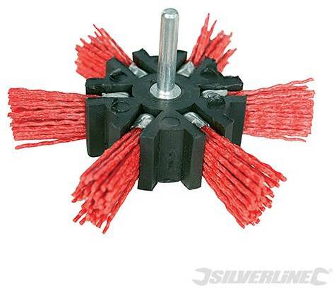 Silverline Spazzola ad alette in nylon fina e grossa ideale per sbavature Offerta 3pezzi