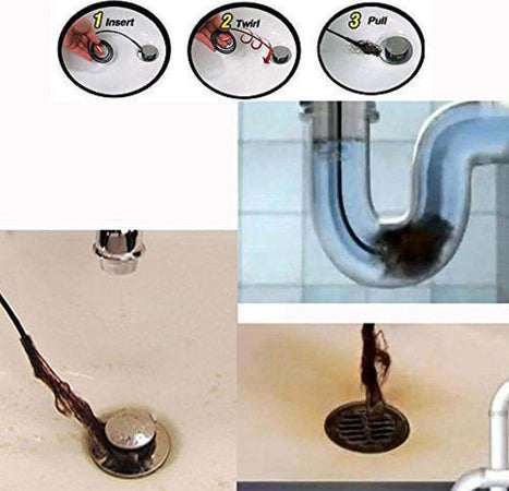 Sink Snake Filo Fili Stura Lavandino Pulisci Tubi Cavo Tubo Stura Bagno Cucina Fai da te/Tubature grezze/Attrezzature per pozzi neri/Stantuffi Trade Shop italia - Napoli, Commerciovirtuoso.it