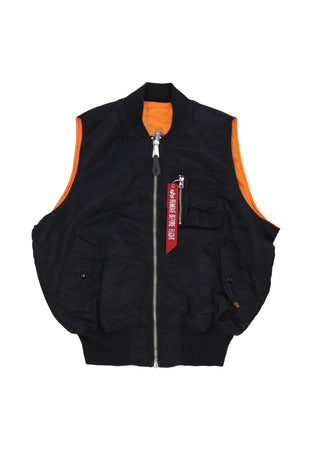 ALPHA INDUSTRIES Smanicato Uomo Ma-1 Vest Black da uomo
