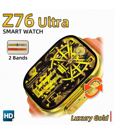Smartwatch Orologio Intelligente 49mm Luxury Gold Watch Bt5.0 Wireless Z76 Ultra