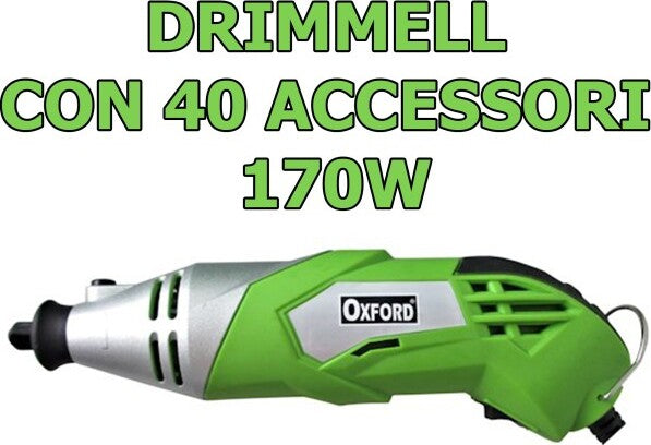 Smerigliatrice Mini Trapano Fresa Drimmel Di Precisione 170w 40 Accessori Fai da te/Utensili elettrici e a mano/Utensili elettrici/Smerigliatrici/Smerigliatrici diritte Trade Shop italia - Napoli, Commerciovirtuoso.it