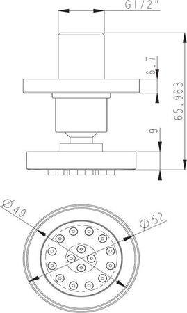 Soffione a Bocchetta Idro a Parete Ottone Cromato Forma Tonda Doccia Bagno Relax Massaggi Fai da te/Attrezzature per cucine e bagni/Attrezzature per bagni/Docce e componenti doccia/Filtri supporti e soffioni doccia/Docce fisse Ogomondo - Martina Franca, Commerciovirtuoso.it