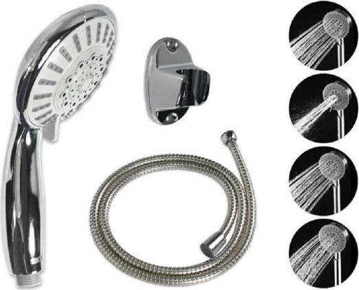 Soffione-Con-Tubo-Flessibile-1,8mt-Doccetta-Telefono-Staffa-Muro-Da-Bagno-52056