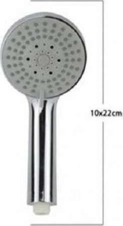 Soffione-Doccia-10-X-22-Cm-Doccetta-Multigetto-Tonda-Di-3-Tipi-Regolabile-69083