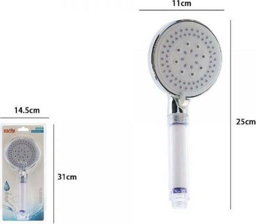 Soffione-Doccia-Multigetto-Rotondo-Doccetta-Moderno-11-X-25-Cm-Massaggio-79696