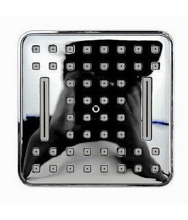 Soffione Doccia Quadrato 10 Cm Ugelli Fori Bagno Miscelatore Con Attacchi 69285