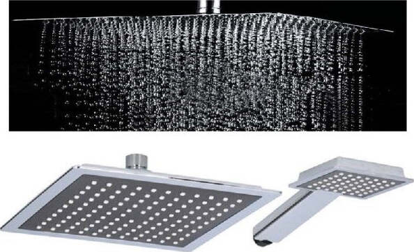 Soffione-Doccia-Quadrato-22x22cm-Con-Miscelatore-Doccetta-Quadrata-In-Abs-Cromo