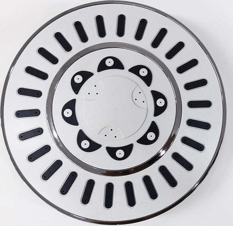 Soffione-Doccia-Rotondo-Bianco-8--52342-19-Cm-Acciaio-Orientabile-Ultra-Flat