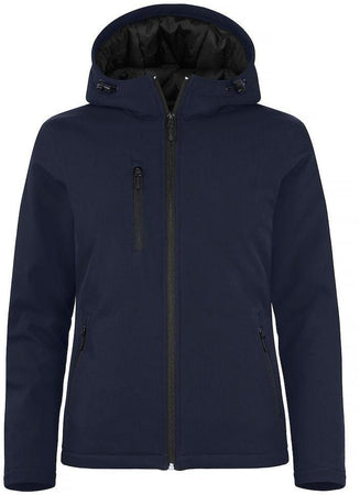 Softshell Blu Giubbino Donna Imbottito da Lavoro con Cappuccio Tempo Libero Impermeabile Traspirante