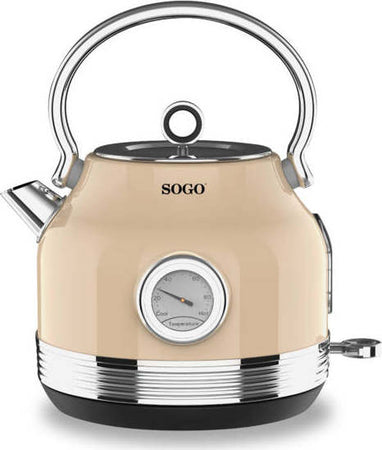Sogo Bollitore 2200 W / 1.8 L / Autospegnimento Retrò Beige Casa e cucina/Elettrodomestici per la cucina/Bollitori e erogatori d'acqua calda/Bollitori SellUp - Bassano del Grappa, Commerciovirtuoso.it