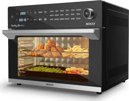 Sogo Friggitrice + Forno + Disidratatore + Grill 30l / 1800w / Timer 12h / Touch Control + Ricettario Casa e cucina/Elettrodomestici per la cucina/Friggitrici SellUp - Bassano del Grappa, Commerciovirtuoso.it