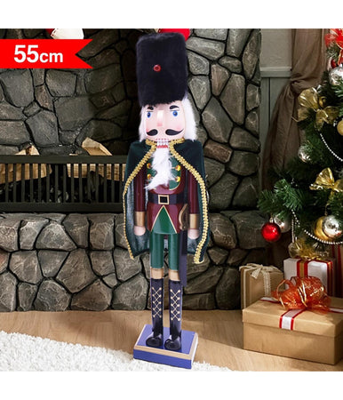 Soldato Schiaccianoci Di Natale In Legno Altezza 55 Cm Decorazioni Natalizie