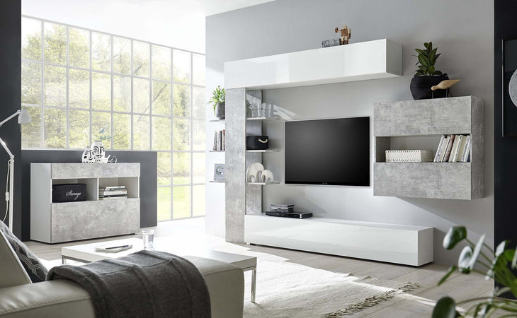 SORA---parete-attrezzata-moderna-Cemento-Milani-Home