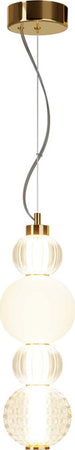 Sospensione-Contemporanea-Collar-Metallo-Oro-E-Paralume-Vetro-Oro-17W