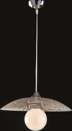 Sospensione-Diam.40-cm-1-Luce-Vetro-Serigrafato-Bianco-e-Tortora-Serie-Trama