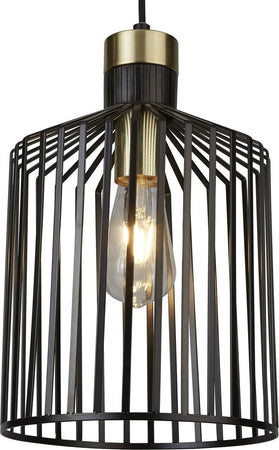 Sospensione-Industrial-Birg-Cage-Acciaio-Nero-Adjustable-1-Luce-E27-D22Cm