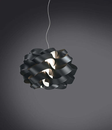 Sospensione-Moderna-2-Luci-Cloud-D60-In-Polilux-Nero-Made-In-Italy
