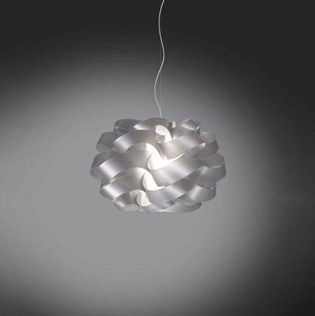 Sospensione-Moderna-2-Luci-Cloud-D60-In-Polilux-Silver-Made-In-Italy