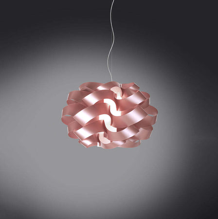 Sospensione-Moderna-3-Luci-Cloud-D75-In-Polilux-Rosa-Metallico-Made-In-Italy