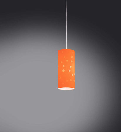 Sospensione-Moderna-A-1-Luce-Pois-In-Polilux-Bicolor-Arancione-Made-In-Italy