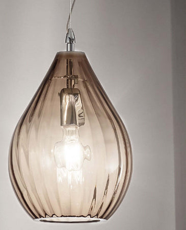 Sospensione-moderna-Due-P-DROPS-2693-S2-E27-LED-vetro-lampadario