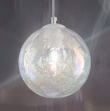 Sospensione-moderna-Due-P-MOON-2708-SM-E27-LED-vetro-iridato-lampadario-sfera