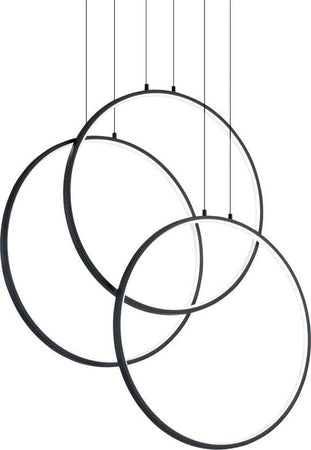 Sospensione-Moderna-Frame-Alluminio-Nero-Led-82W-3000K-Luce-Calda