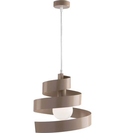 Sospensione-Moderna-Helix-1-Luce-In-Ferro-Laccato-Tortora