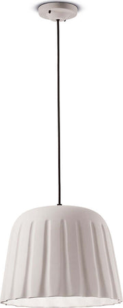 Sospensione-Piccola-Vintage-Decò-Madame-Gres-Ceramica-Bianco-1-Luce-E27