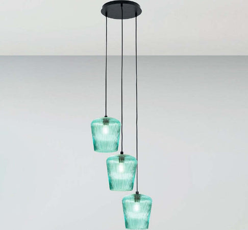 Sospensione-vetro-verde-Gea-Luce-NUMA-BT3-E27-LED-lampada-soffitto-decentramento-moderna