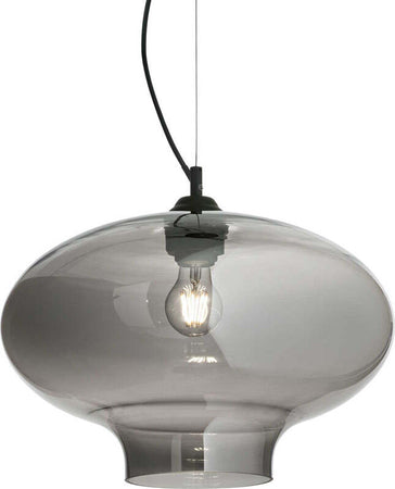 Sospensione-Vintage-Decò-Bistro'-Metallo-Fumè-1-Luce-E27-D40