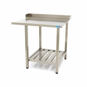 Tavolo per Lavastoviglie - 120 x 75cm - a Destra - con Schienale e Ripiano di Stoccaggio