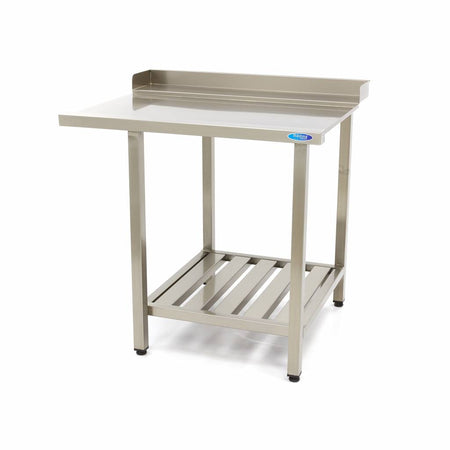 Tavolo per Lavastoviglie - 120 x 75cm - a Destra - con Schienale e Ripiano di Stoccaggio