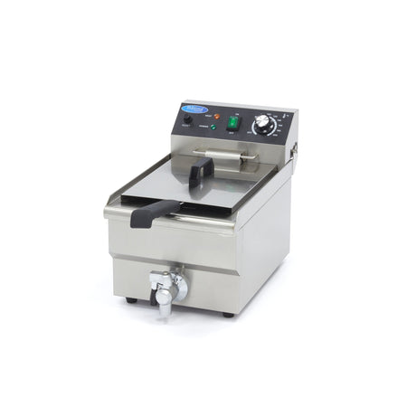 Friggitrice - 10L - 1 Cestello - con Rubinetto di Scarico