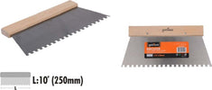 Spatola Dentata Raschietto Trapezoidale Acciaio Impugnatura Legno 10? 250mm 90459 Fai da te/Utensili elettrici e a mano/Utensili a mano/Raschietti Trade Shop italia - Napoli, Commerciovirtuoso.it