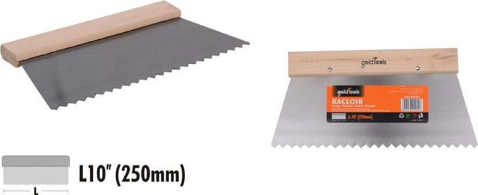Spatola Dentata Raschietto Trapezoidale Acciaio Impugnatura Legno 10? 25cm 90455 Fai da te/Utensili elettrici e a mano/Utensili a mano/Raschietti Trade Shop italia - Napoli, Commerciovirtuoso.it