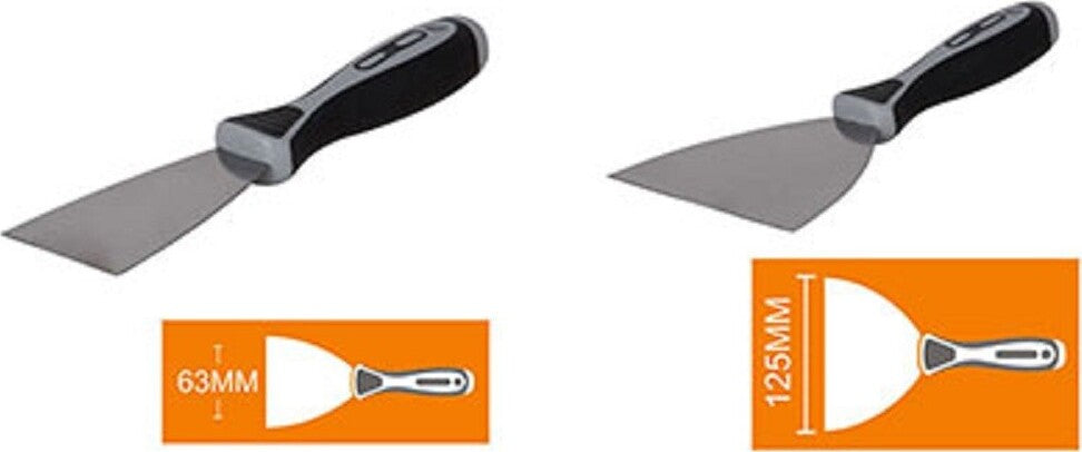 Spatola In Acciaio 2pz Manico Antiscivolo Per Pittori Stuccatori 63 125 Mm Casa, arredamento e bricolage > Bricolage e fai da te > Utensili Manuali Trade Shop italia - Napoli, Commerciovirtuoso.it