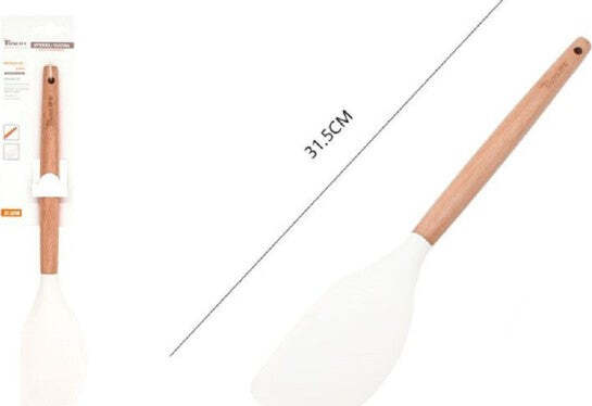 Spatola-In-Silicone-Manico-Legno-Utensile-Cucina-Dolci-Pasticceria-31.5cm-50868